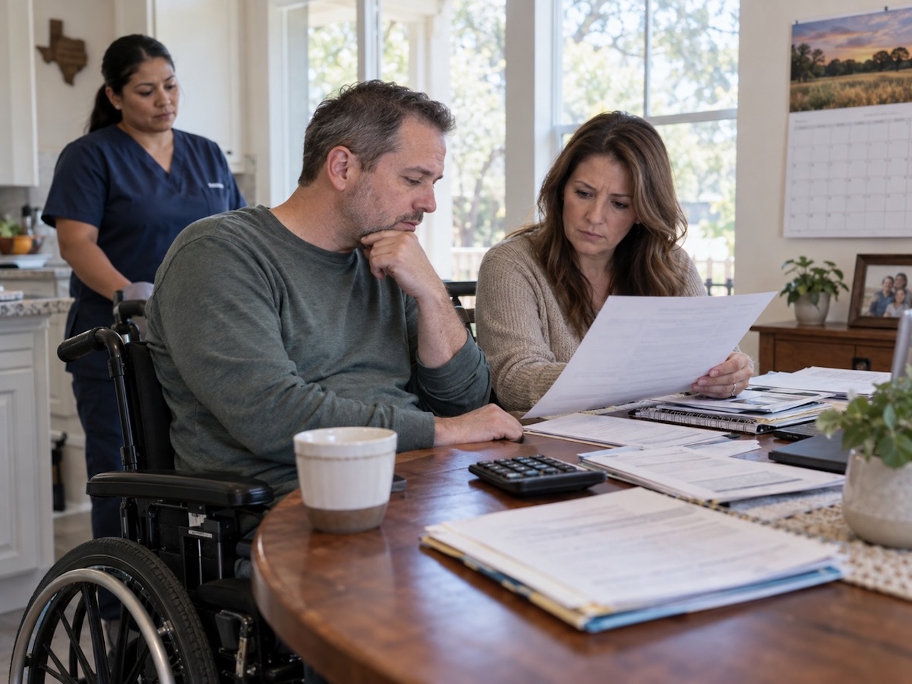 Spinal cord injury survivor planning for long-term medical care and expenses.